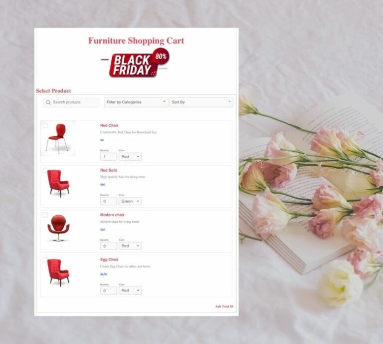 Furniture shopping cart