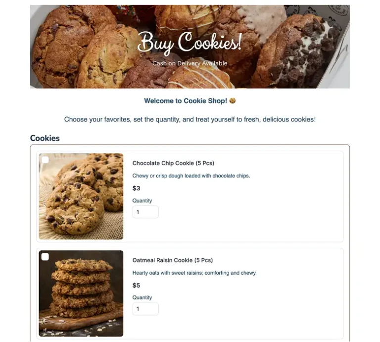 Cookie Order Form