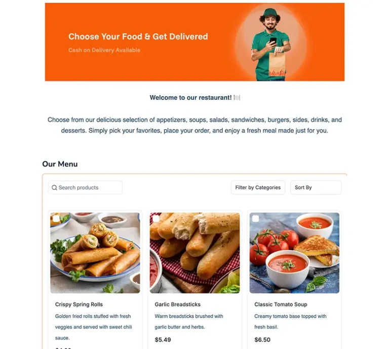 Restaurant Order Form