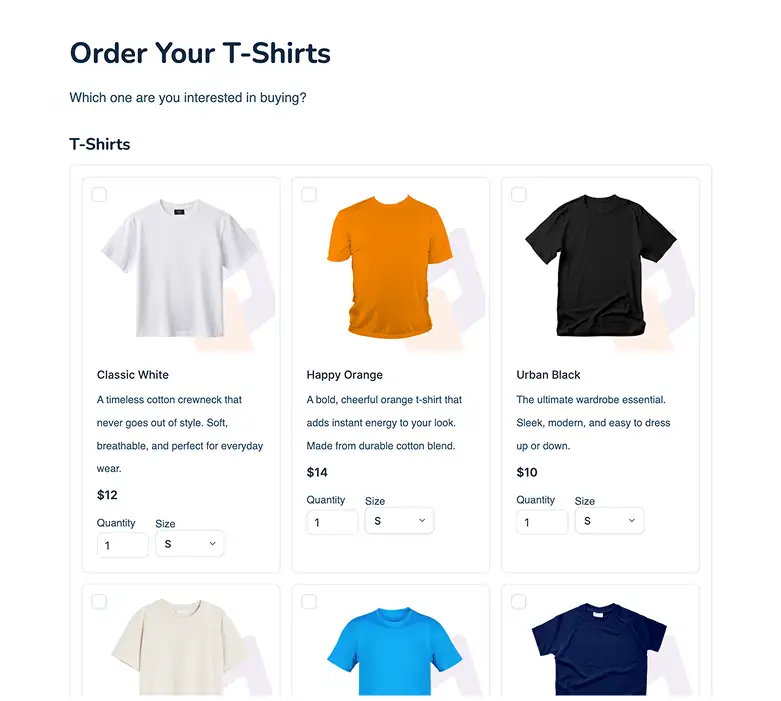 T-Shirt Order Form copy