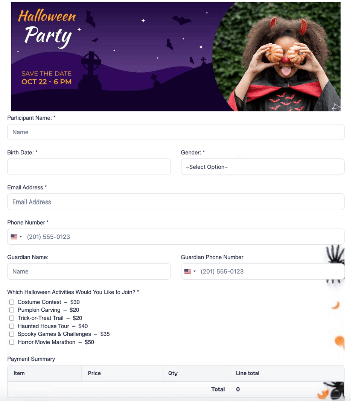 halloween registration form (1)