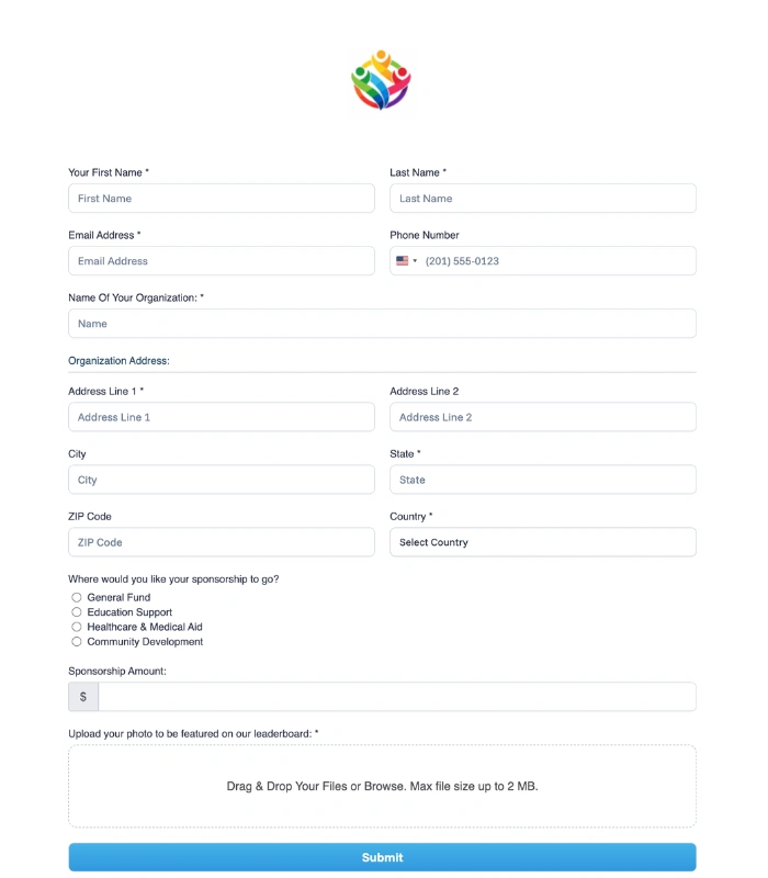 sponsorship donation form ft