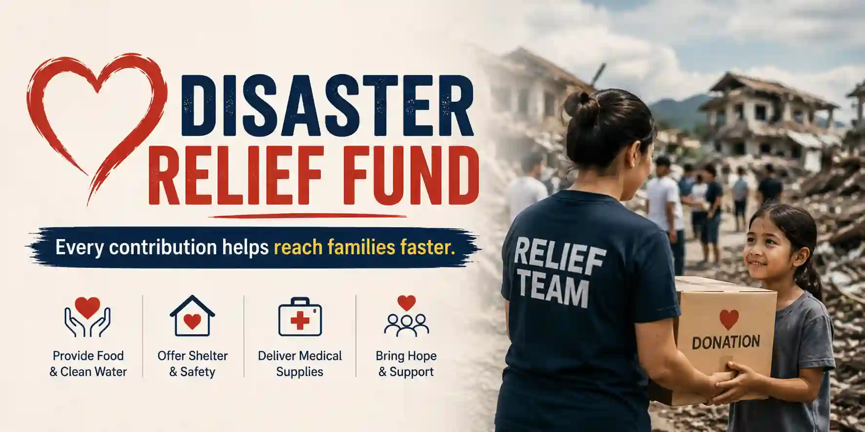 Donation form template: Disaster Relief Fund - Paymattic