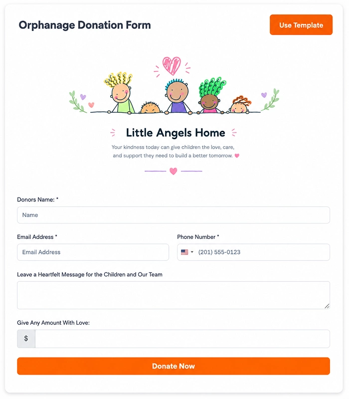 orphanage donation forms